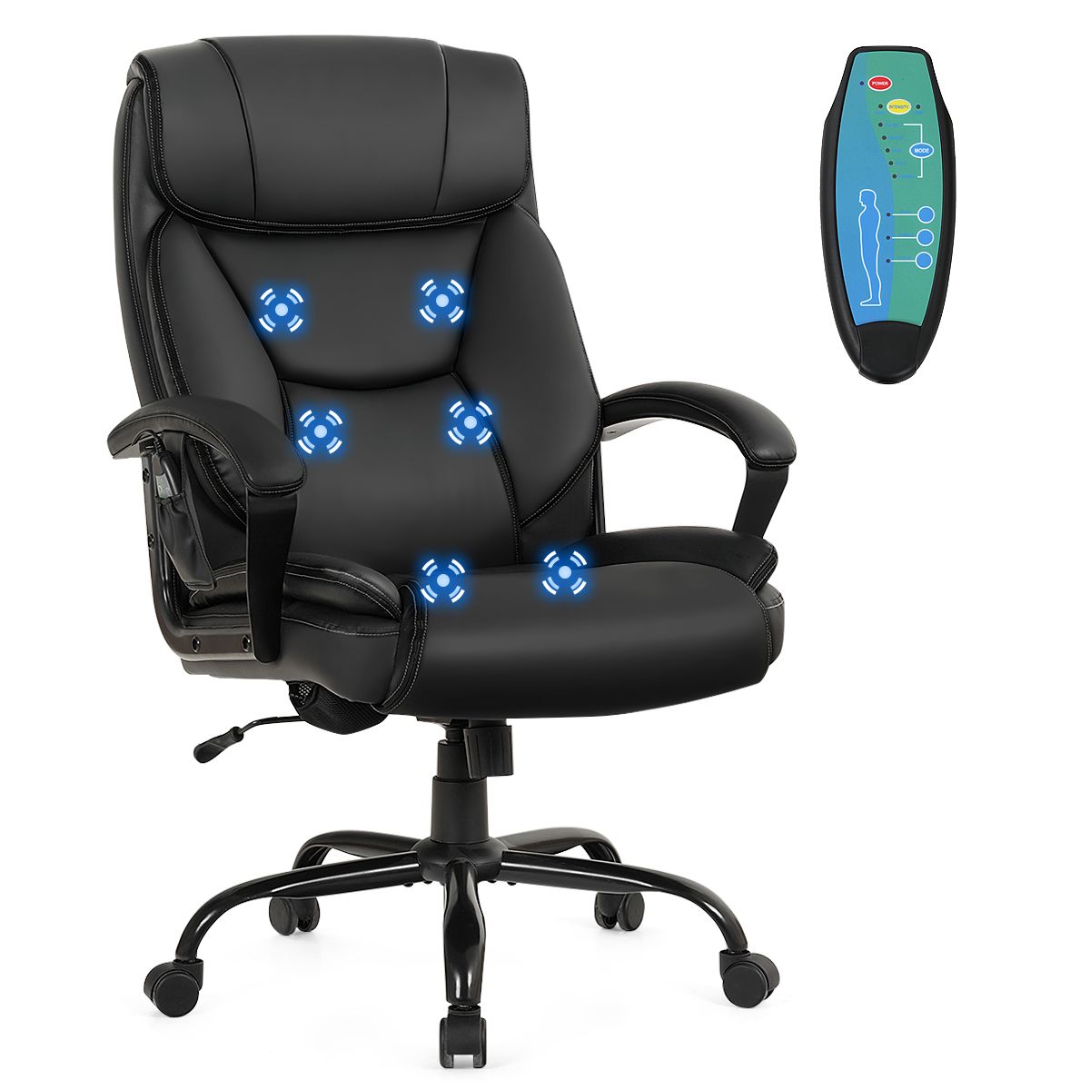 Executive Chair with 6 Point Massage and Adjustable High Back